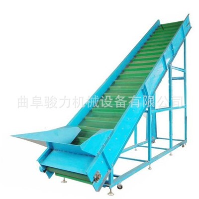 移动式爬坡运输机 多用途皮带输送机 挡板式输送机 骏力牌图4