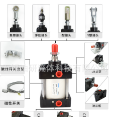 亚德客SC160缸径标准气缸SC160x50-80-100-150-行程200-250-300S图4