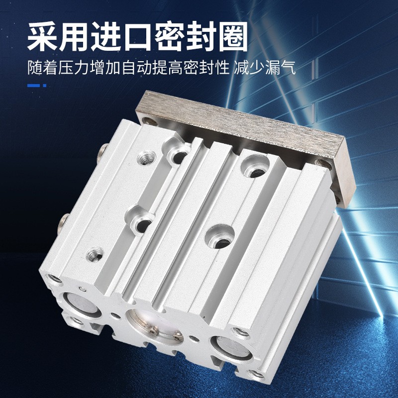 MGPM20/25三杆三轴可调气缸10X20X25X30X40X50X75X100-125 -32-63Z图5