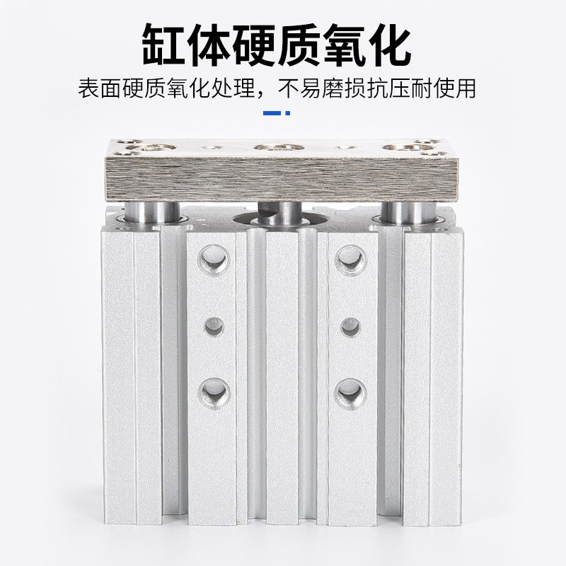 MGPM20/25三杆三轴可调气缸10X20X25X30X40X50X75X100-125 -32-63Z图3