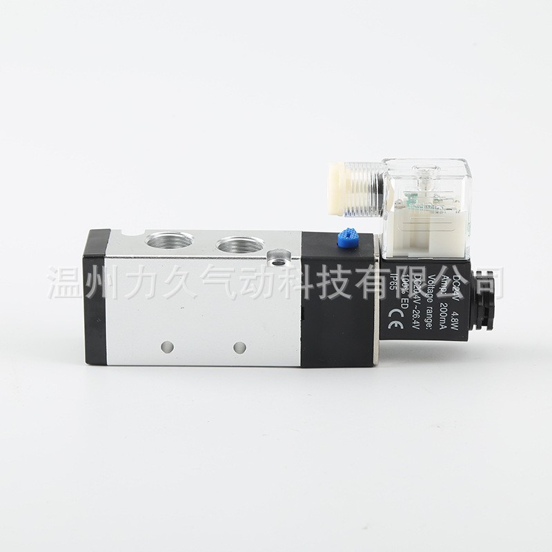 不卡顿不漏气优质铝合金阀体规格齐全二通五位4v310-10气动电磁阀图3
