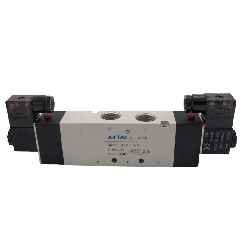 4V430C/E/P-15 亚德客电磁阀三位五通中封AC220V/DC24V/4V430-15图4