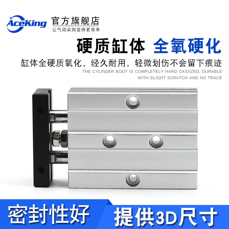 双轴双杆气缸TD10/16/20X10-20*30*40*45*50*75*100*150*200-SD2图3