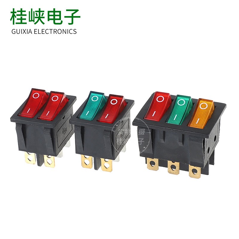 供应船型开关三联KCD9 大电流大功率三档九9脚 船型开关KCD3图4