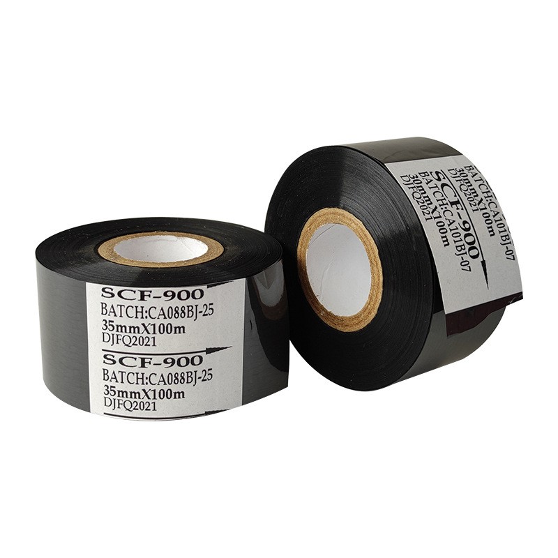 现货30mm*100m打码色带 包装日期打码黑色色带 耐刮擦打码机色带图5
