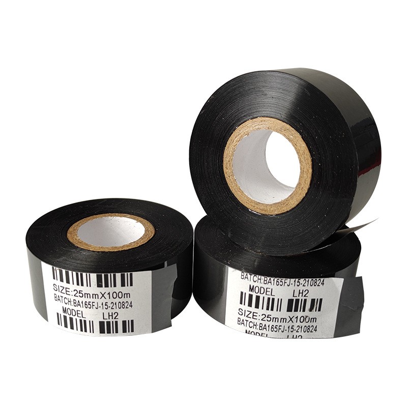 现货30mm*100m打码色带 包装日期打码黑色色带 耐刮擦打码机色带图4