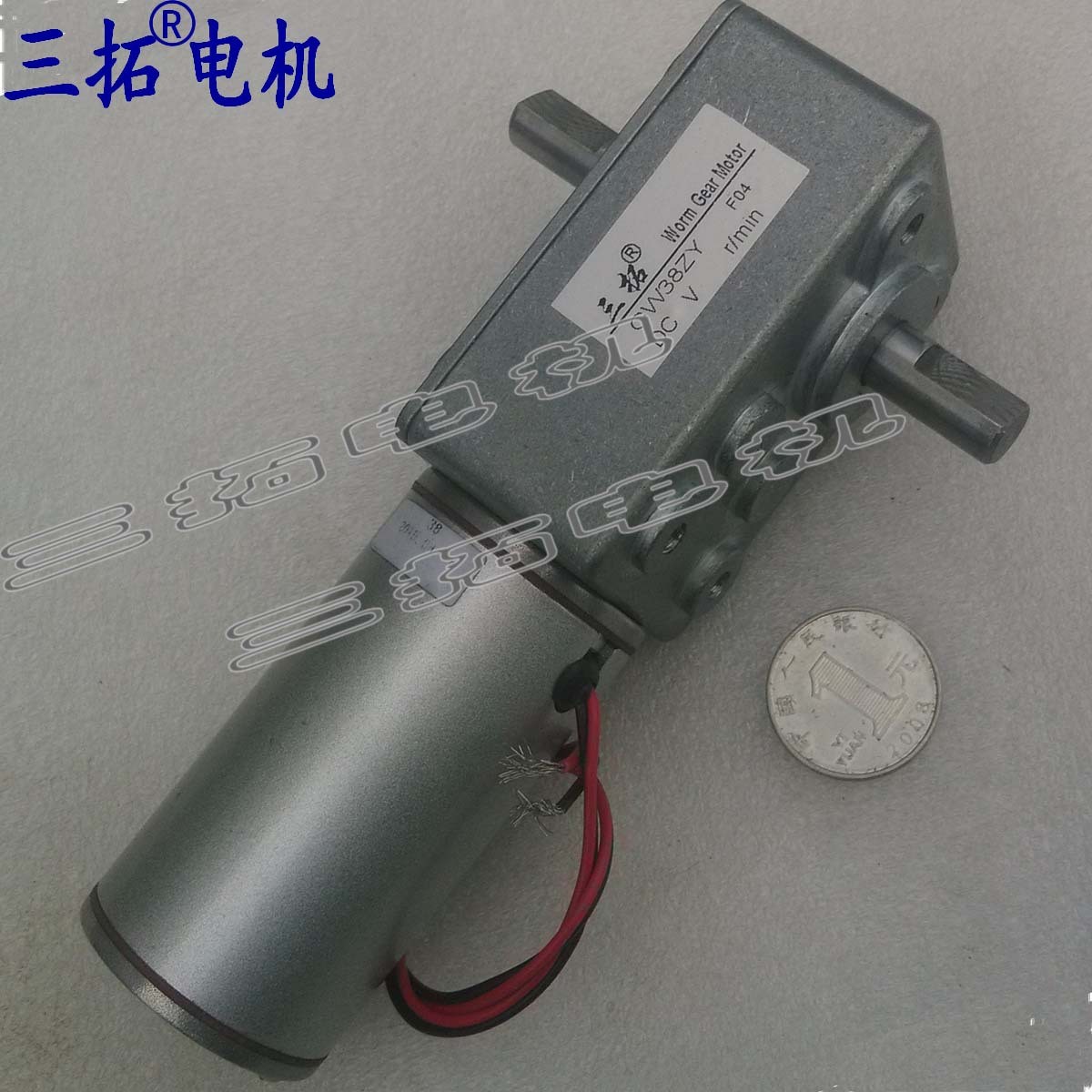 GW38ZY有刷直流电机 蜗轮蜗杆电机 坦克履带电机机器人马达图5