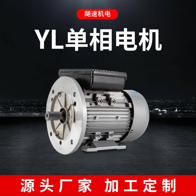 厂家直供单相异步电动机 单项法兰式Y系列铝壳电机多规格可定制图2