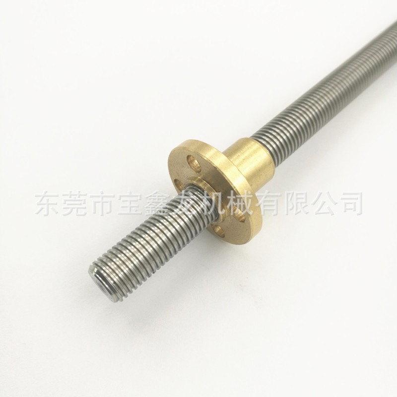 不锈钢梯形丝杆 TR0802,导程2MM铜螺母丝杆 3D打印机适用配件定制图3