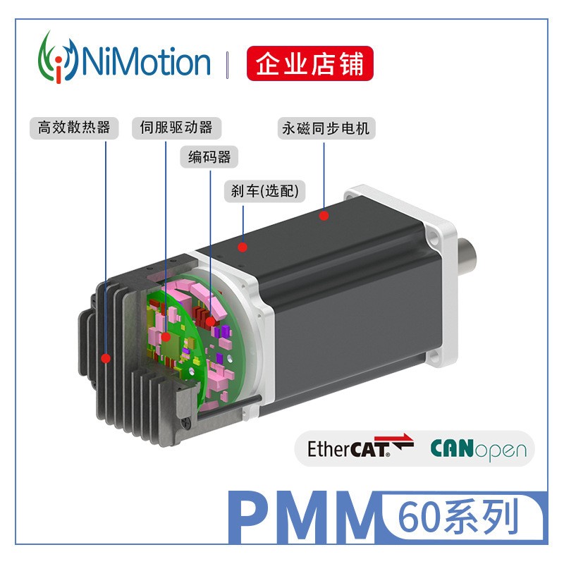 48V立迈胜厂家现货200W400W直流无刷伺服电机一体化低压伺服电机图2