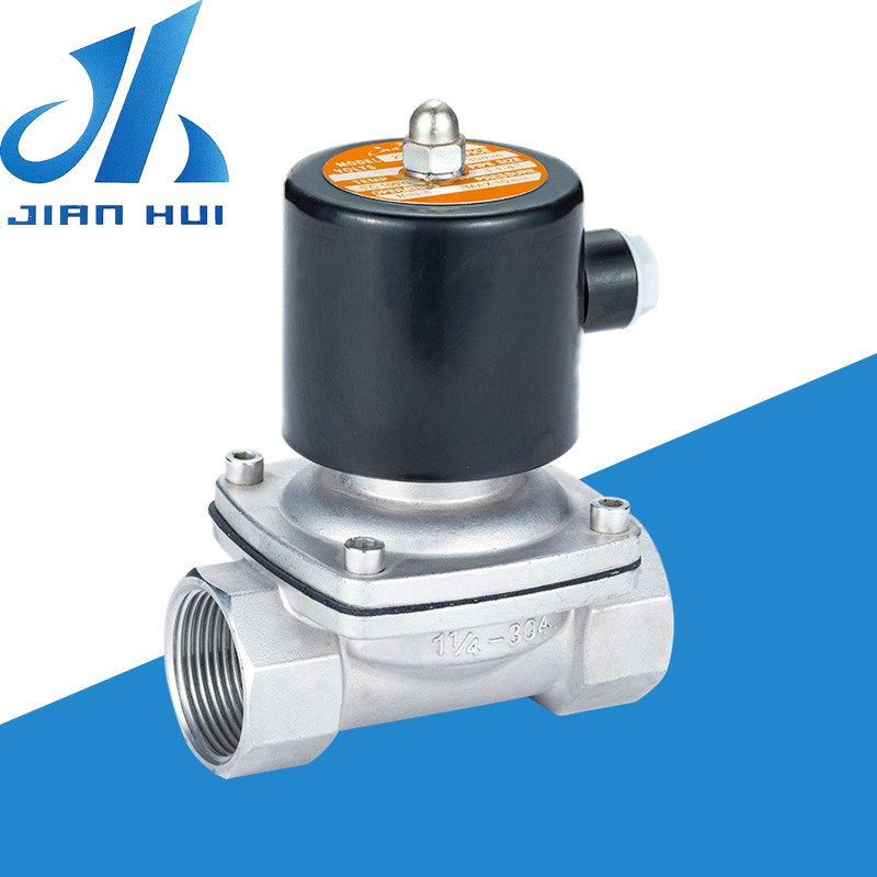 建辉气动DN32不锈钢电磁阀JWSB-32B/2WB-350-35BK 1.2寸 工厂生产图1