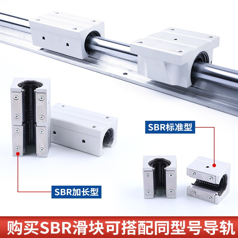 丽水杰锐工厂店开口型箱式滑块 直线轴承 SBR系列滑动轴承图2