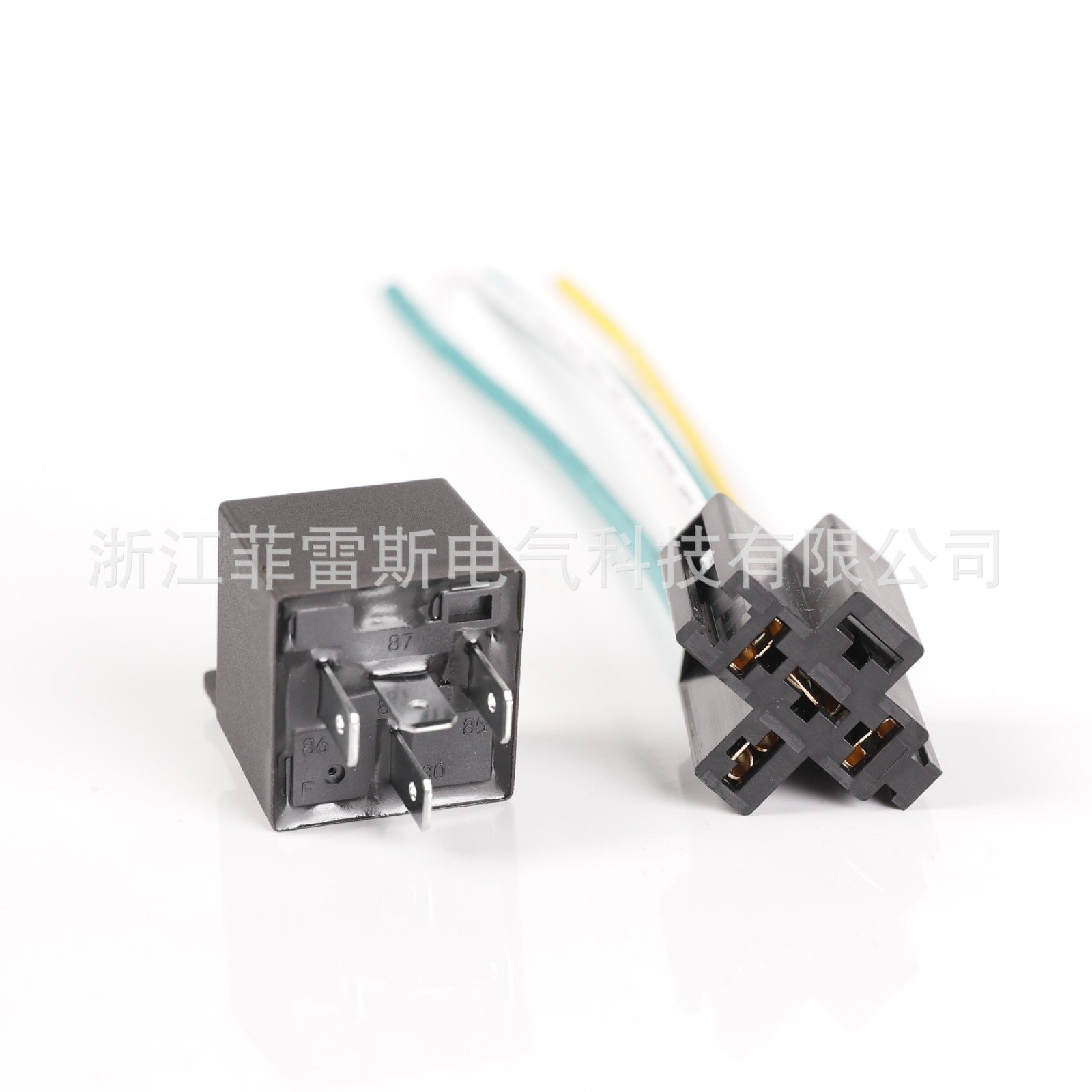 12V4脚GPS定位器防盗器远程断油断电继电器配插座带塑靠背继电器图2