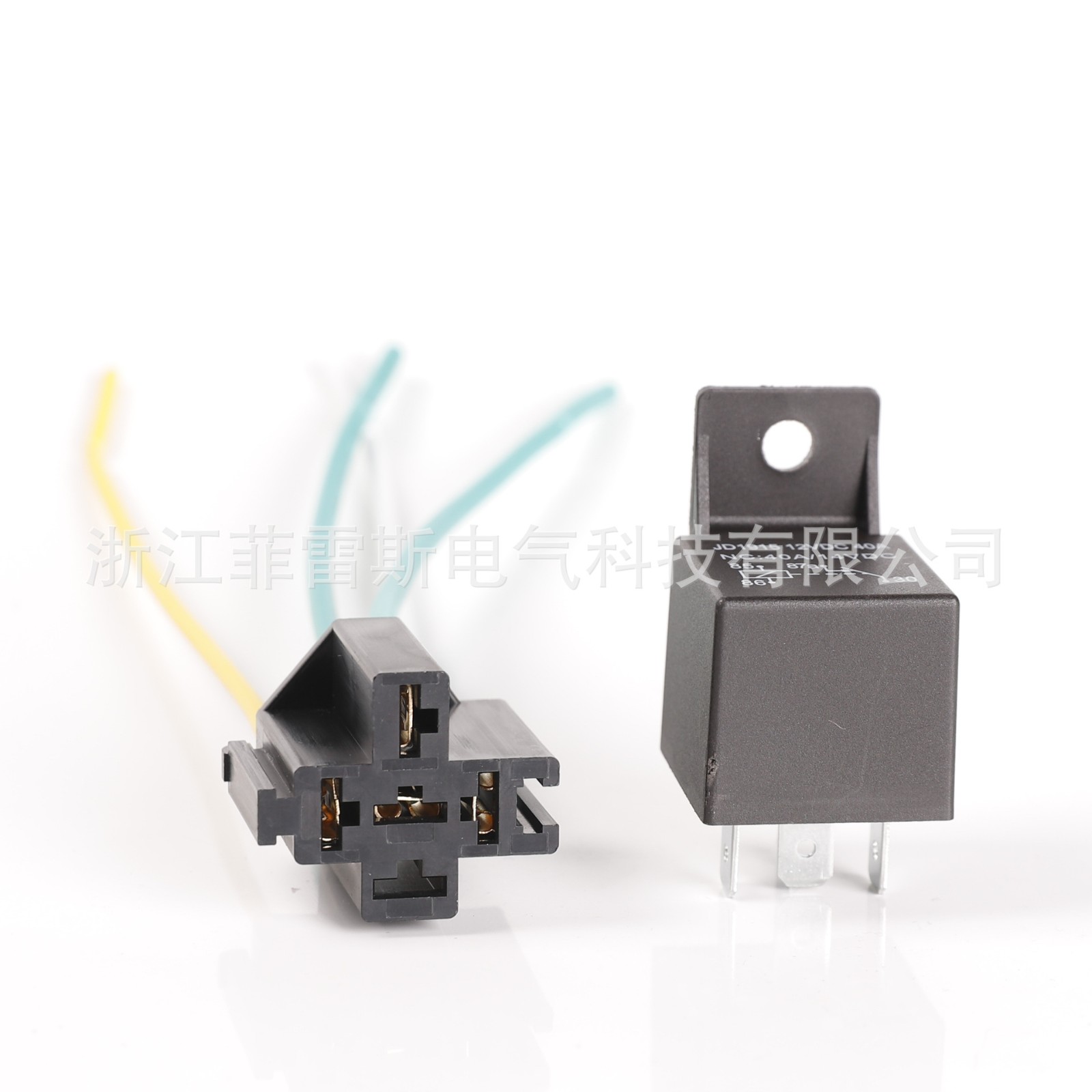 12V4脚GPS定位器防盗器远程断油断电继电器配插座带塑靠背继电器图5
