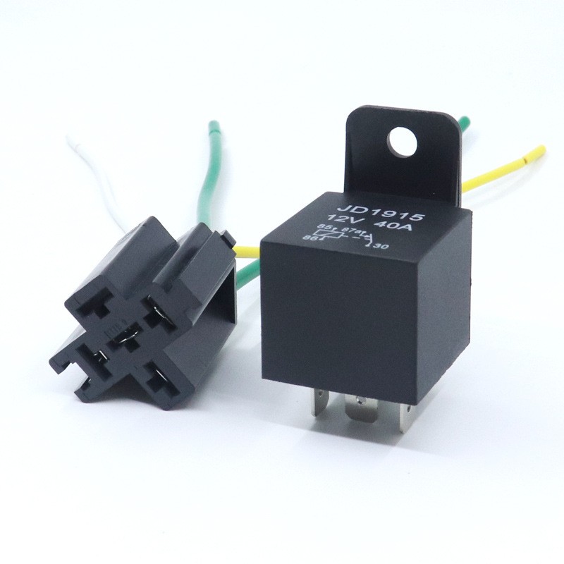 40A12V24VJD1915四脚常闭塑料安装孔配带线插座 汽车继电器图5