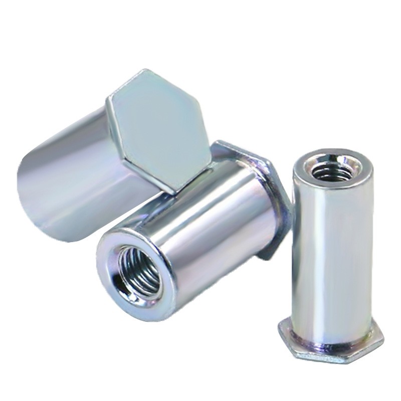 碳钢盲孔压铆螺母柱BSO-M8长度(8-35mm)钣金压板螺柱螺套底孔11MM图4