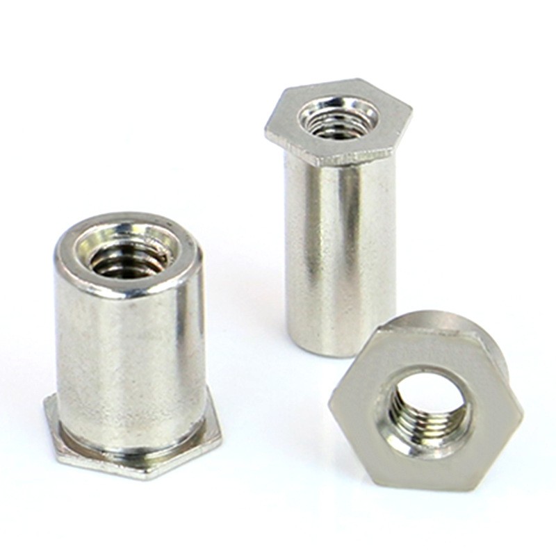 不锈钢通孔压铆螺柱 SOS-M8(长度10-12mm)压板螺母柱厂家底孔11MM图5