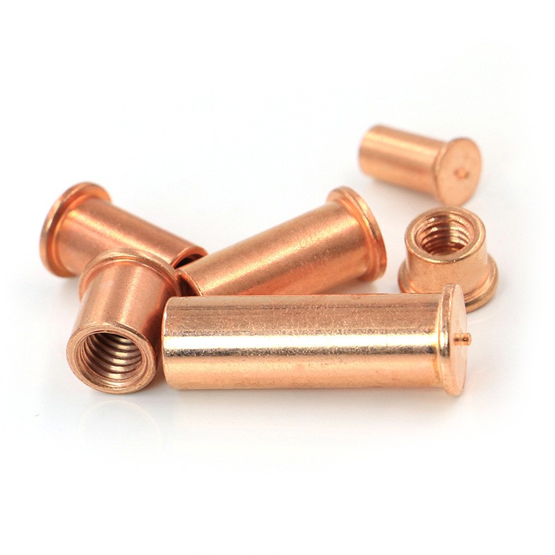 碳钢 镀铜种焊螺柱IT-M3M4M5M6焊接螺母柱碰焊内螺纹焊钉点焊螺柱图5