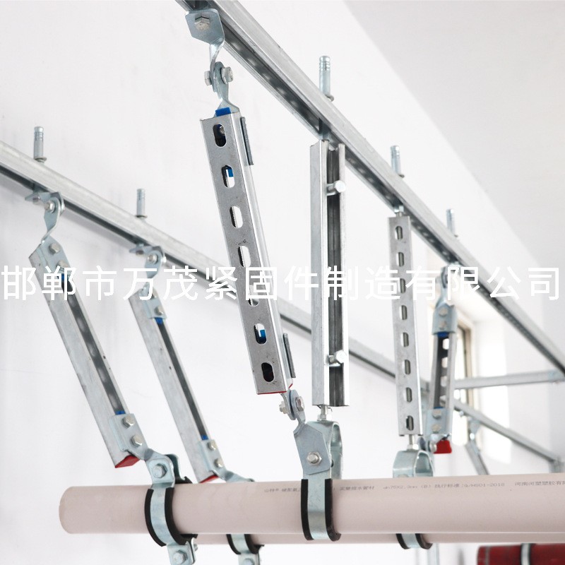 单管双向抗震支架综合成套支吊架桥架成品抗震配件防震抗震支架图5