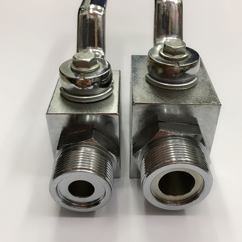 液压两位两通镀白锌高压球阀YJZQ系列公制外螺纹手动开关截止阀门图4