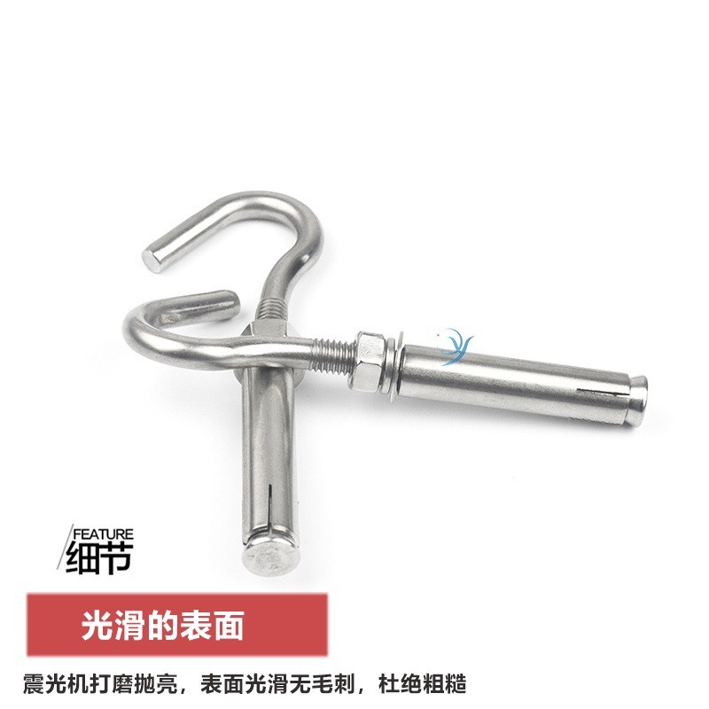 厂家批发膨胀钩201 304不锈钢膨胀螺丝带钩膨胀圈井盖网窨专用图3