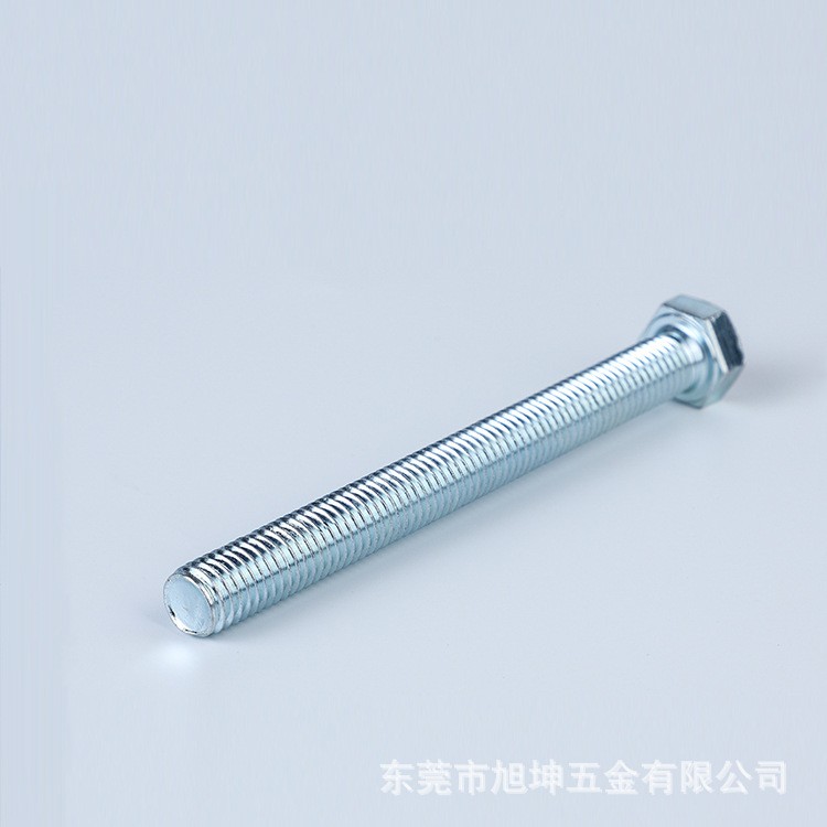 4.8级 8.8级 10.9级 12.9级 镀蓝白锌 碳钢 外六角头螺栓 DIN933图4