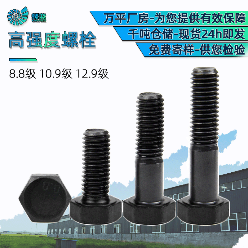 外六角高强度螺栓 8.8级高强度六角头螺丝螺栓 全牙半牙高强度图5