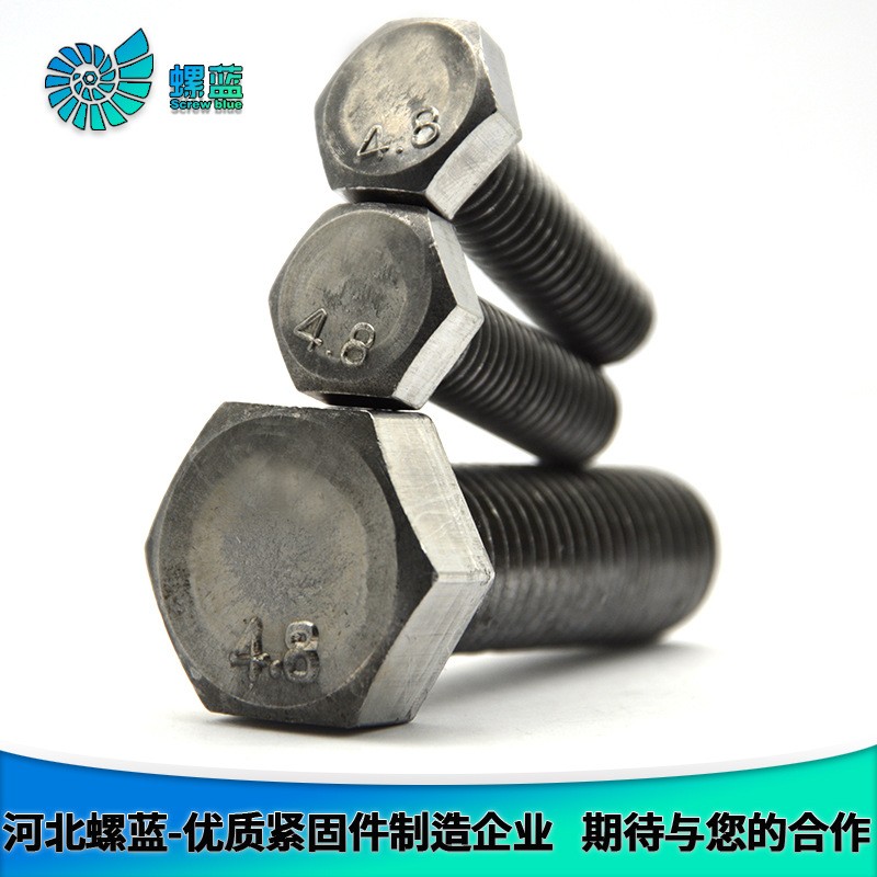 4.8级外六角螺栓 普通六角螺丝 镀锌全牙六角螺栓 GB30螺丝图2