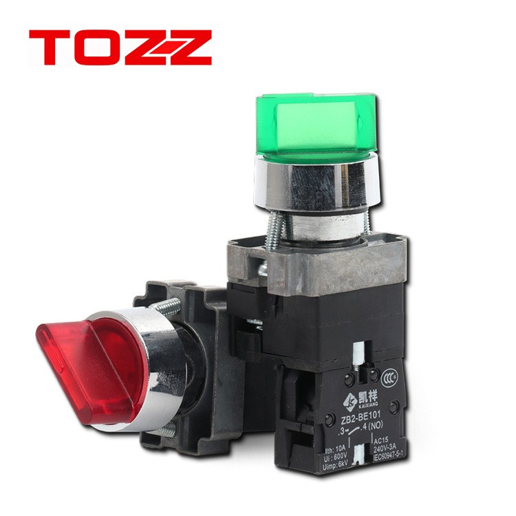 厂家XB2-be101C二档 红绿色带灯自锁 XB2-BK2361C旋钮开关24V220V图2