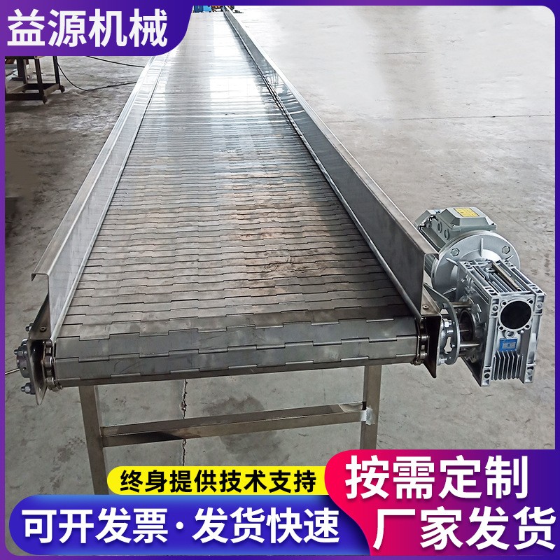 输送机物料爬坡流水线食品输送链板转弯机果蔬清洗输送链板输送机图2
