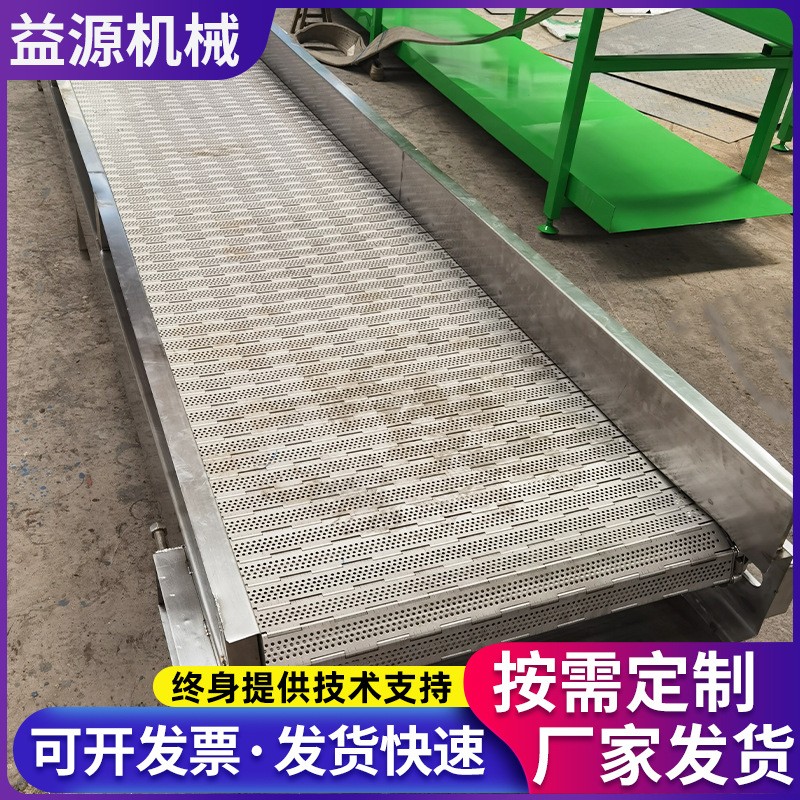 输送机物料爬坡流水线食品输送链板转弯机果蔬清洗输送链板输送机图3