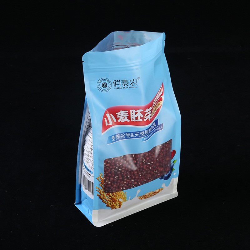 八边封开窗自立袋密封包装袋批发食品封口袋零食干果牛皮纸袋定制图5