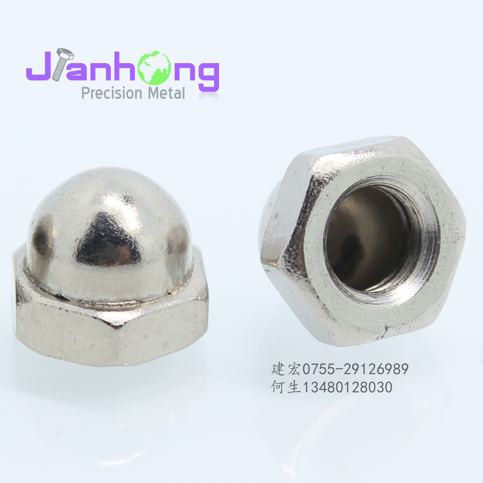 厂家直销 GB923 镀镍盖帽 盖形螺母 圆盖装饰六角螺母图3