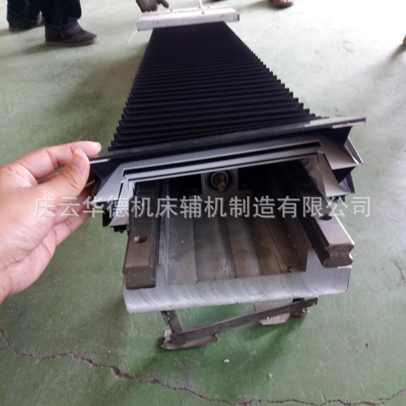 工作平台线规防护罩 直线导轨风琴式防护罩 严密贴合防护 速度快图3