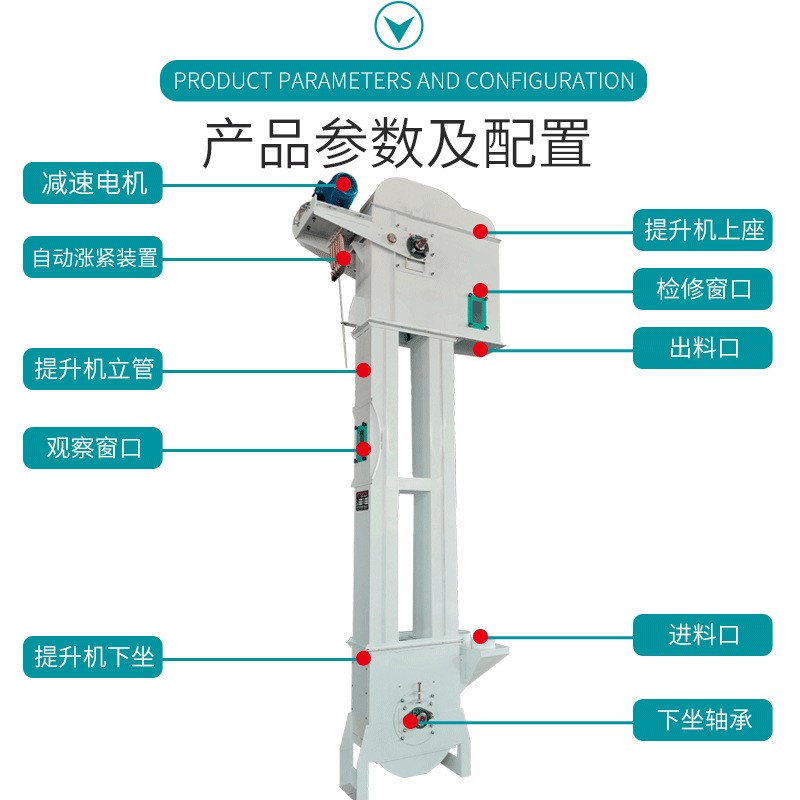 封闭式提升上料机 厂家供应低速斗式提升机 定制垂直提升上料机图4