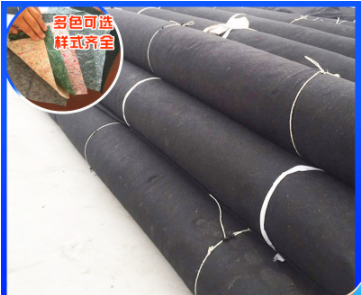 黑心棉毛毡 花毛毡黑毛毡 树木保护毯 公路柏油路养护保湿毛毡图2
