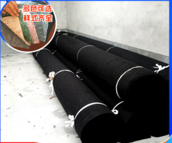 黑心棉毛毡 花毛毡黑毛毡 树木保护毯 公路柏油路养护保湿毛毡图5