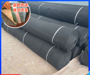 黑心棉毛毡 花毛毡黑毛毡 树木保护毯 公路柏油路养护保湿毛毡图4