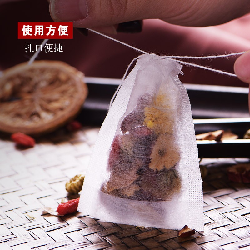 厂家批发反折茶包茶袋过滤茶叶包装药粉一次性抽绳泡茶袋图5