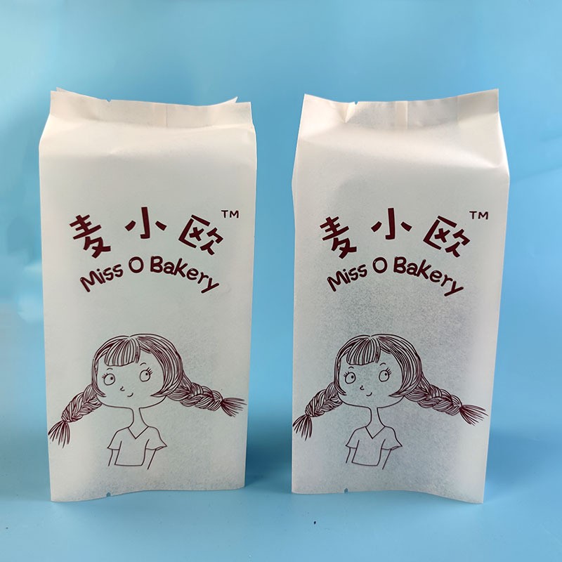 厂家定制棉纸淋膜纸袋中封风琴包装袋饼干面包包装袋 可彩印
