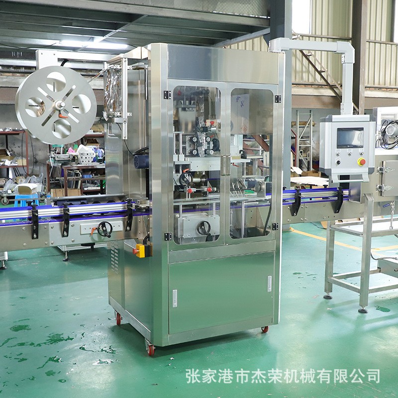 厂家直供双驱动饮料瓶胶带套标机 全自动双驱动热收缩膜套标机图4