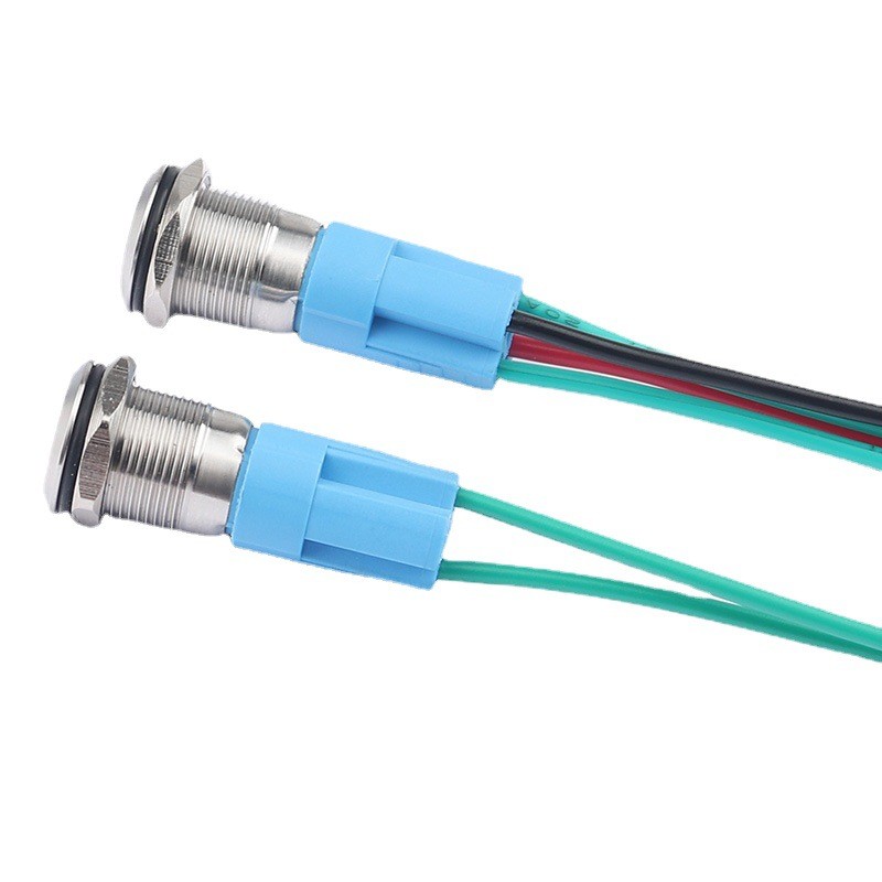 12mm金属按钮开关 自锁式 自复式带灯启动电源按钮开关12V24V220V图2