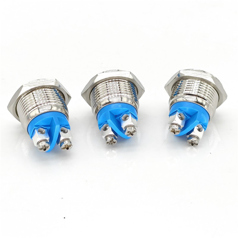 防水金属按钮开关12MM16MM19MM22MM 黄铜壳无锁自复位式按钮开关图2