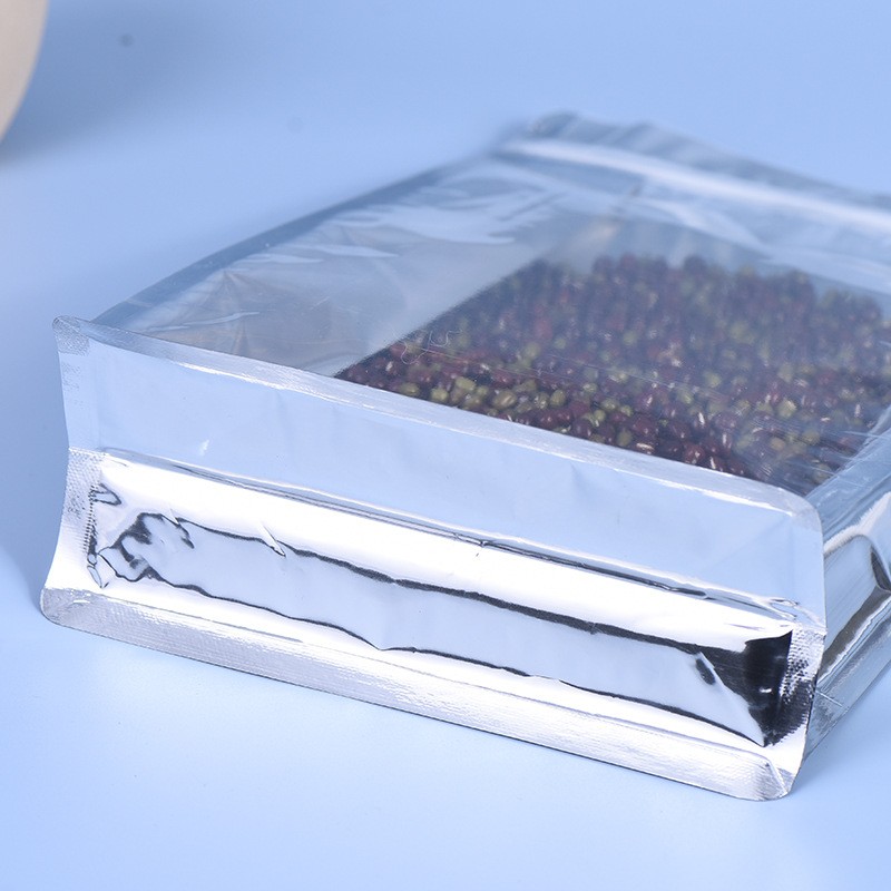 阴阳镀铝八边封膜袋批发 半透明茶叶干果食品自封袋 铝箔自立袋图4
