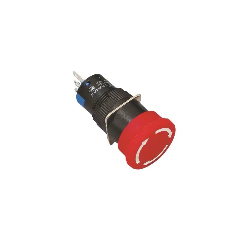 急停按钮开关LA16-11ZS 16MM旋钮开关3/6脚 一开一闭新能源充电桩图2