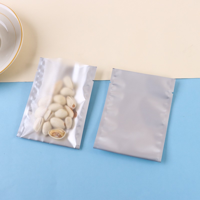 糖果包装袋 镀铝阴阳食品包装袋 三边封对折袋 半透明平口袋定制图2