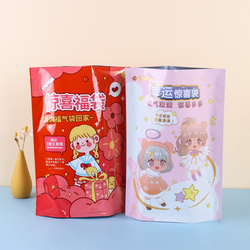 批发精品文具盲袋三边封袋卡通盲袋学生惊喜大礼包文具套装袋制定图2