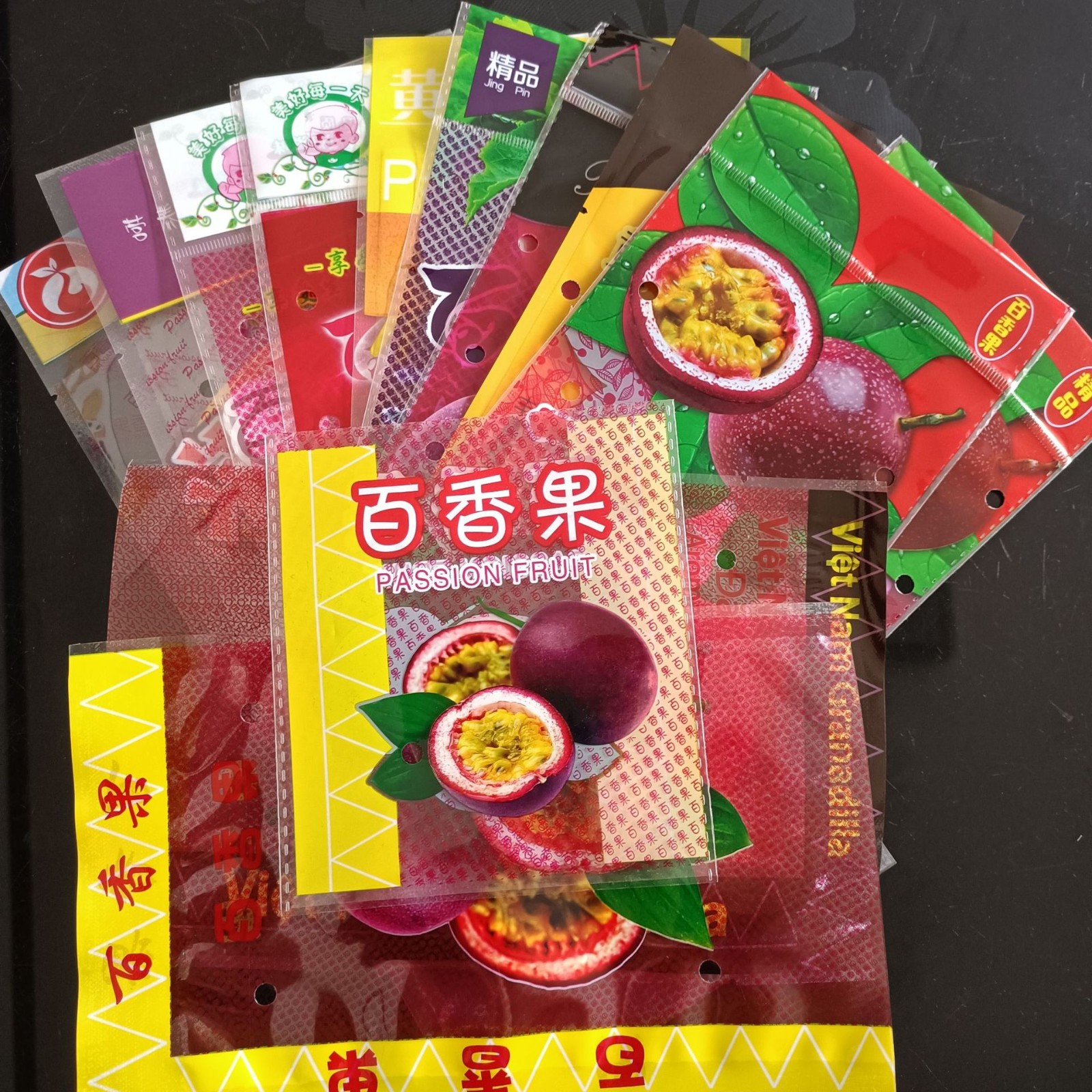 黄金百香果双果袋西番莲单果袋柠檬保鲜袋厂家批发塑料包装袋现货图2