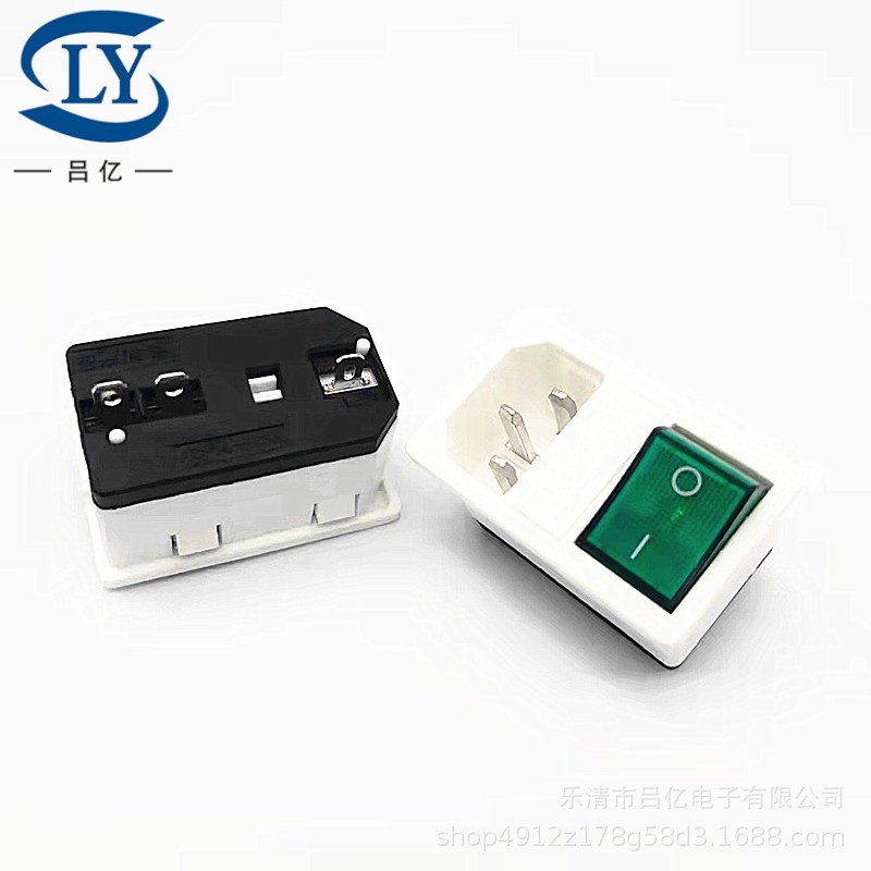 批发连体品字插座AC-304电源插座3合1/AC304三合一插座 黑色/白色图2