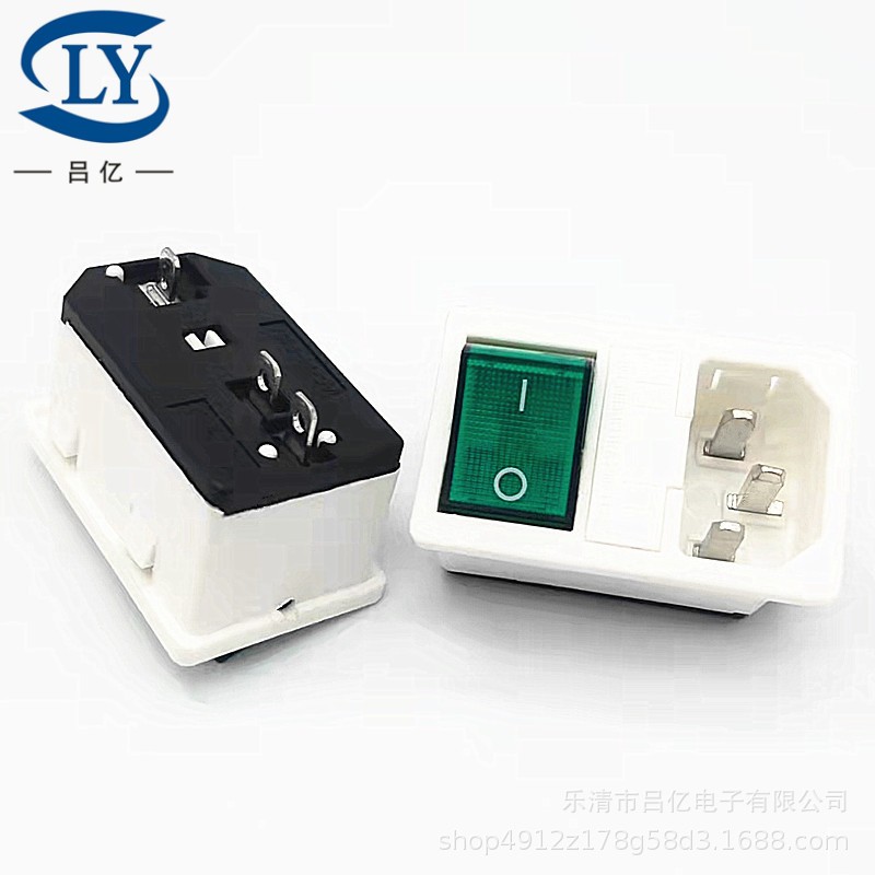批发连体品字插座AC-304电源插座3合1/AC304三合一插座 黑色/白色图4